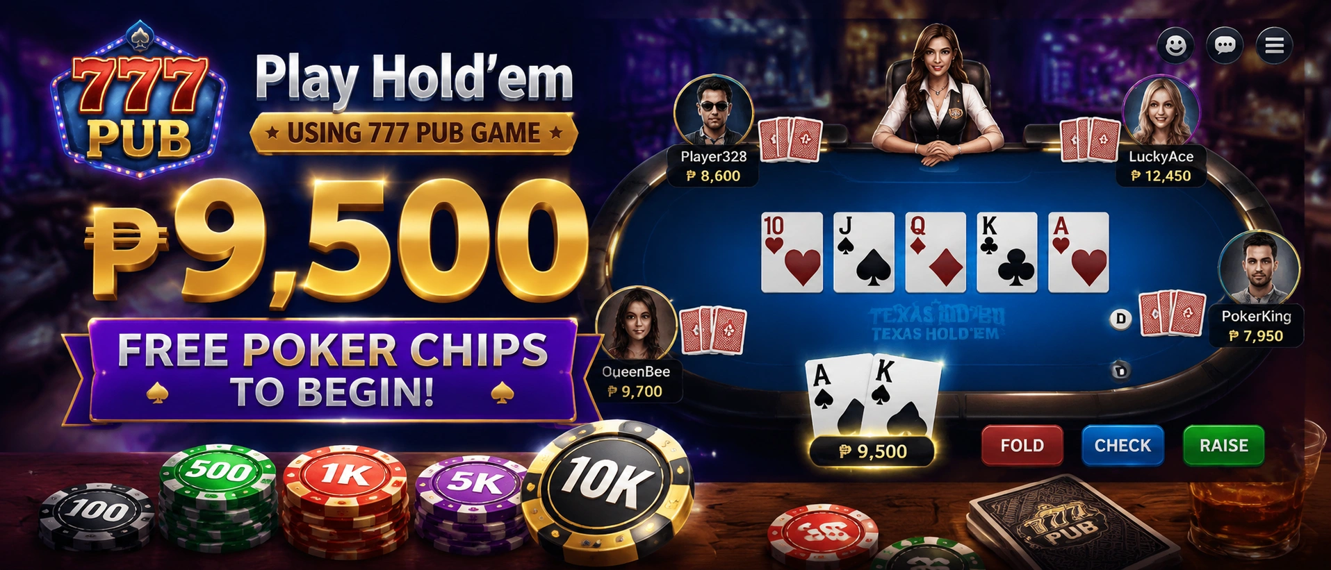 Poker tournament and cash game promotion image